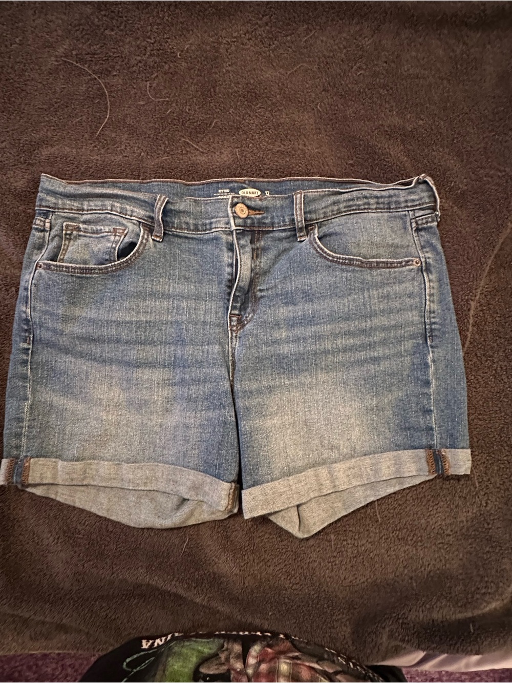 Old Navy Light Blue Rolled Cuff Denim Shorts